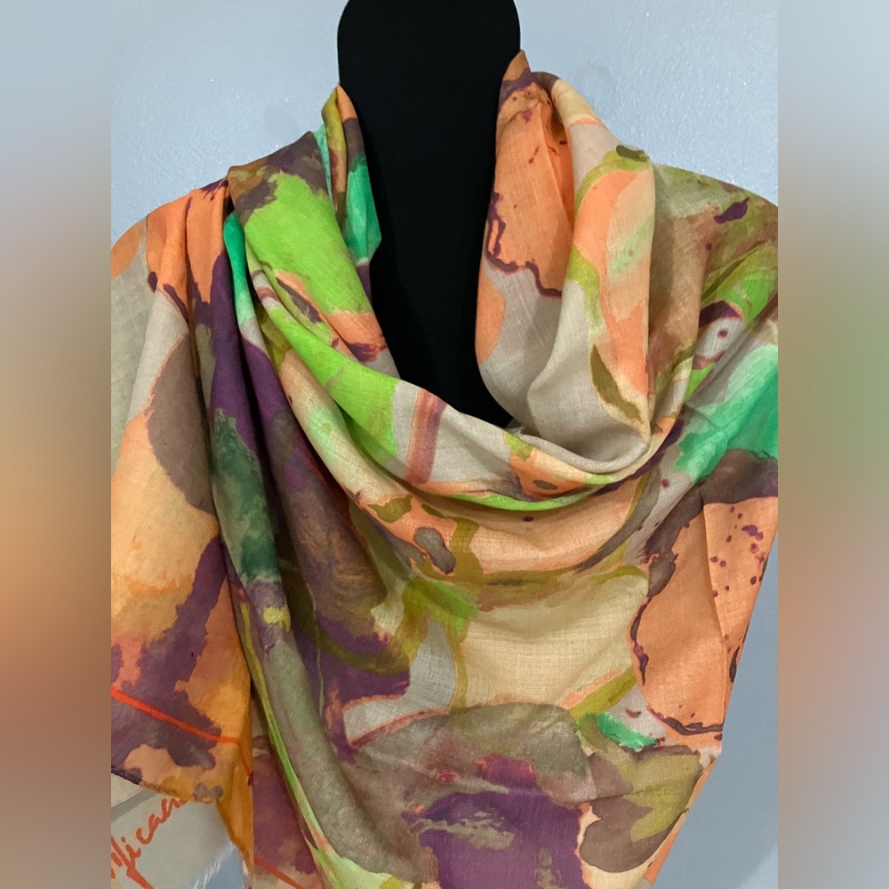 100% Wool Purificacion Garcia  Mainau Wool Scarf - Picture 4 of 8